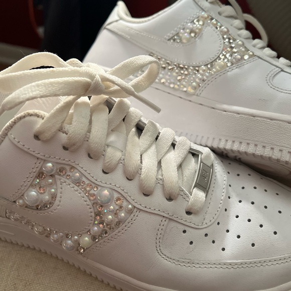 Women’s Air Force 1s Bedazzled for my Wedding Reception worn for 4 hours - Picture 7 of 7